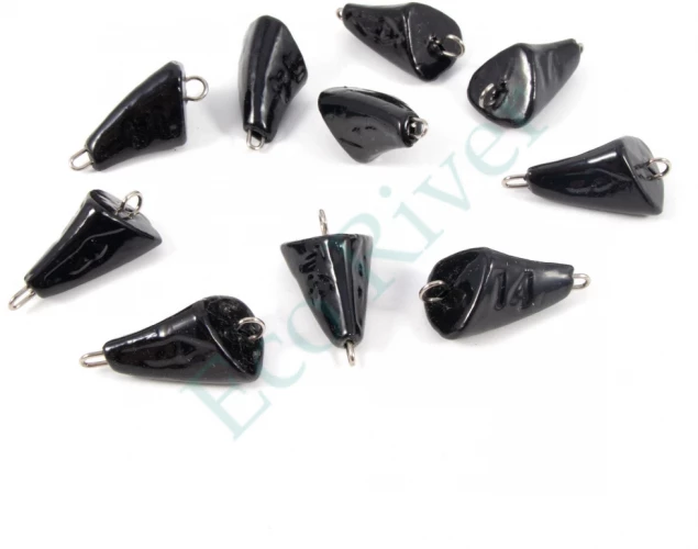 Груз Пуля-эксцентрик окрашенный разборный Яман (10 шт.) - 14 гр., чёрный/350/