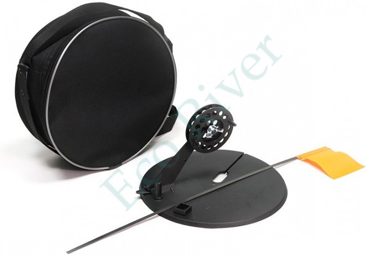 Набор жерлиц Yaman с угловой пласт. стойкой d-210 мм, катушка 75 мм в круглой сумке (5 шт.)/25/