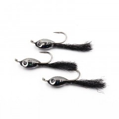 Мормышка Яман Подсадка малек с ушком, L-11 мм, вес 0,2 г, кр. №8, цв. черный (уп. 3 шт.)