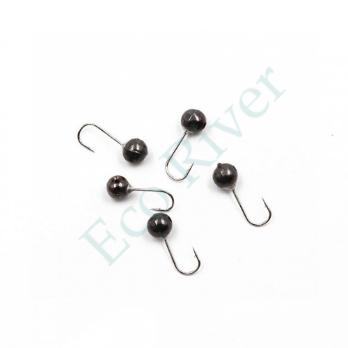 Мормышка вольфрамовая Яман Шар с отв, р.6, вес 1,90 цв.черн.никель(уп.5 шт.)