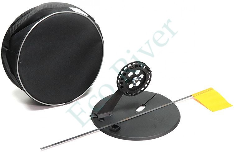 Набор жерлиц Yaman с угловой пласт. стойкой d-210 мм, катушка 90 мм в круглой сумке (5 шт.)/25/