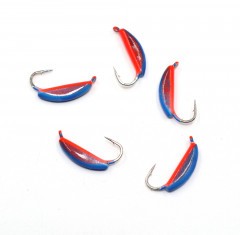 Мормышка вольфрамовая Яман  Супер банан с ушк, р.2,7 вес 0,70 цв.красно-синий(уп.5 шт.)