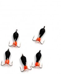 Мормышка вольф. безнасадочная Яман Черт с петлей (короткий), d-3 мм, вес 0,9 г, капля с глазком, ц