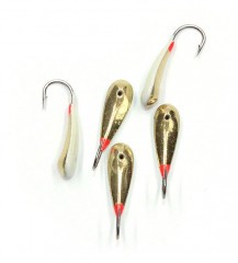 Мормышка паяная Яман Уралка, вес 1,9 г, кр.№4, лат./светонак. (уп.5шт.)