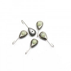 Мормышка паяная Яман Сердечко фосфор, вес 0,74 г, никель (уп. 5 шт.)