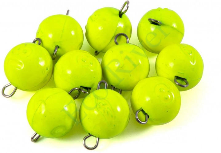 Груз Чебурашка окрашенный разборный Яман (10 шт.) - 18 гр., жёлтый/250/