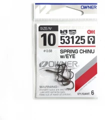 Крючок Owner Spring Chinu w/Eye BC №10 6шт