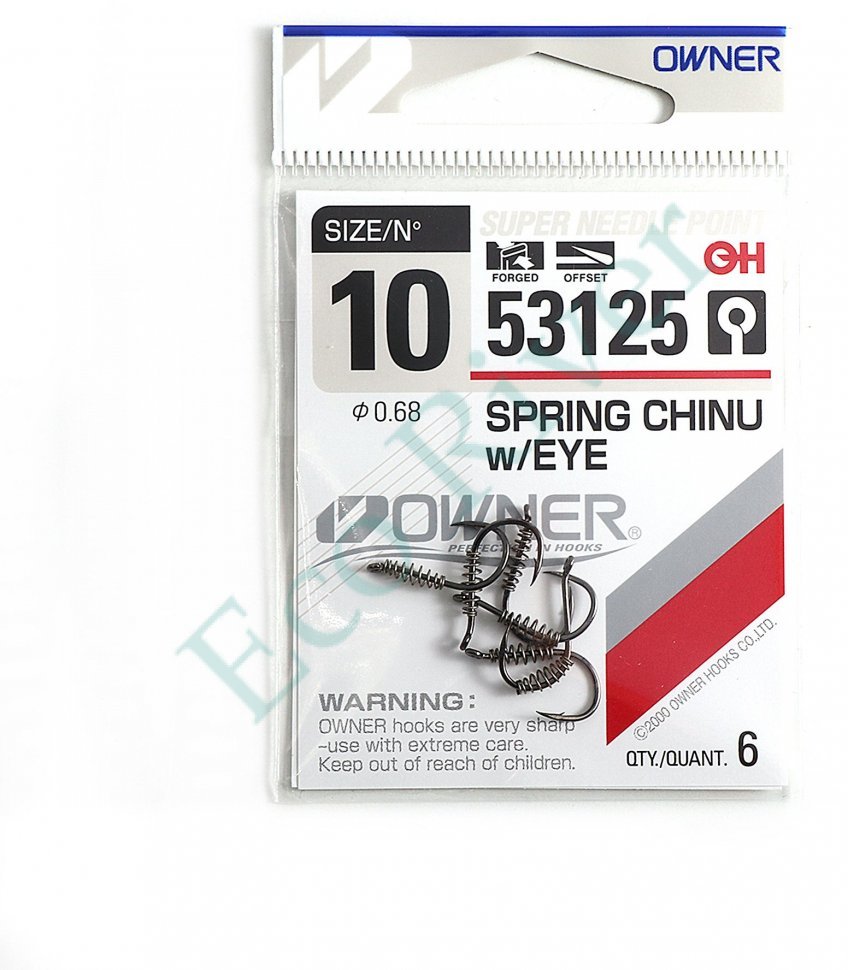 Крючок Owner Spring Chinu w/Eye BC №10 6шт