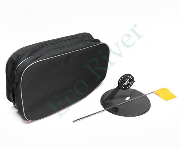 Набор жерлиц Yaman с угловой пласт.стойкой d-210 мм, катушка 75 мм в прямоугольной сумке (10шт.)/10/