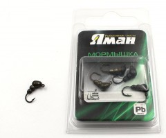 Мормышка Яман муравей с ушком,цв.BN, d 4, вес 0,5 г (уп. 5 шт.)