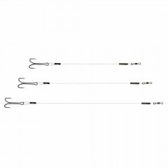 Поводок Просто жерл. флюорокарбон с двойником 0.45мм 10.4кг 22см 2шт