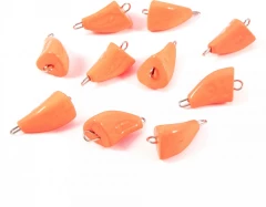 Груз Пуля-эксцентрик окрашенный разборный Яман (10 шт.) - 16 гр., оранжевый/300/
