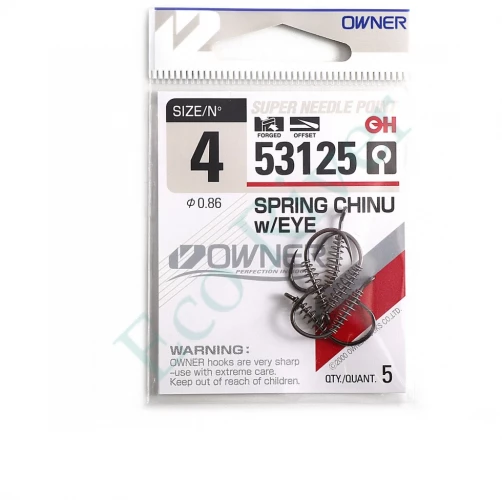 Крючок Owner Spring Chinu w/Eye BC №4 5шт