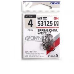 Крючок Owner Spring Chinu w/Eye BC №4 5шт