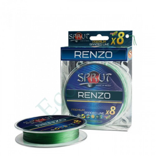 Леска плетёная Sprut Renzo Soft Premium X8 dark green 0.18 140м