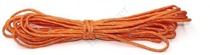 Шнур из паракорда светоотражающий Следопыт, d-4 мм, L-10 м, оранжевый/50/