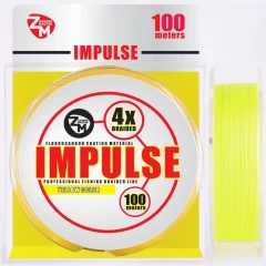 Леска плетёная ZM Impuls 0.12 100м желтая