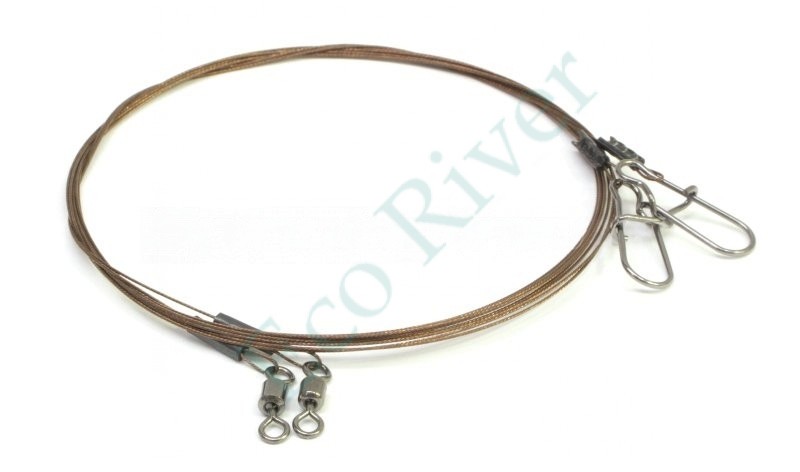 Поводок Fishlandia троллин. AFW 1*7 0.38мм 50см 18кг