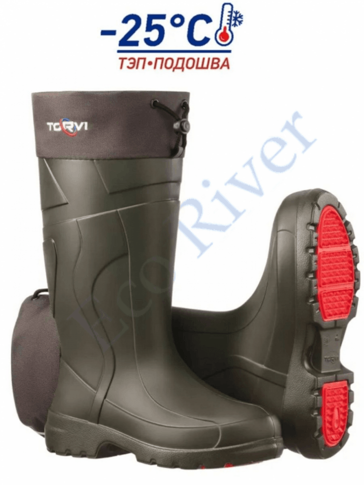 Сапоги Torvi ЭВА с вкладышем ТЭП -25С олива р.45-46