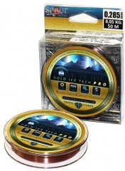 Леска Sprut Skyline Fluorocarbon Composition IceTech PRO gold 0.105 50м
