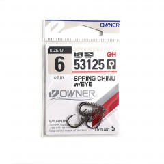 Крючок Owner Spring Chinu w/Eye BC №6 5шт