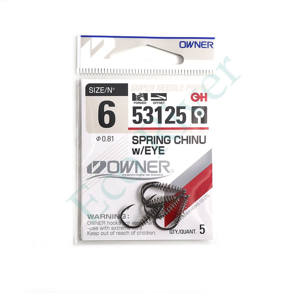 Крючок Owner Spring Chinu w/Eye BC №6 5шт