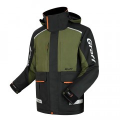Костюм рыболовный Graff зимний (поплавок, до -15 гр.) размер 3XL/182-188 (Bratex 8000, черно-оливковый)