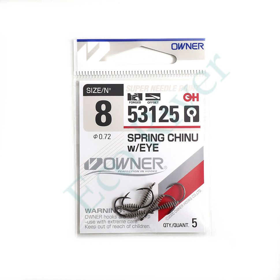 Крючок Owner Spring Chinu w/Eye BC №8 5шт