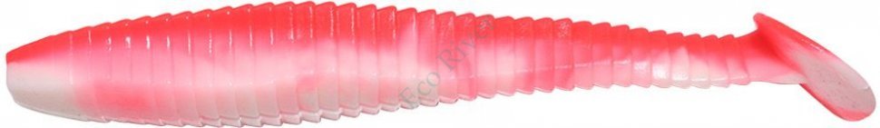 Виброхвост Yaman PRO Flatter Shad, р.2 inch, цвет #27 - Red White (уп. 6 шт.)