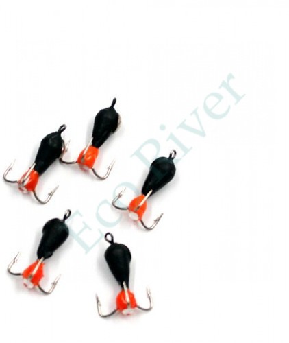 Мормышка вольф. безнасадочная Яман Черт с петлей с коронкой из никеля (короткий), d-3 мм, вес 0,9