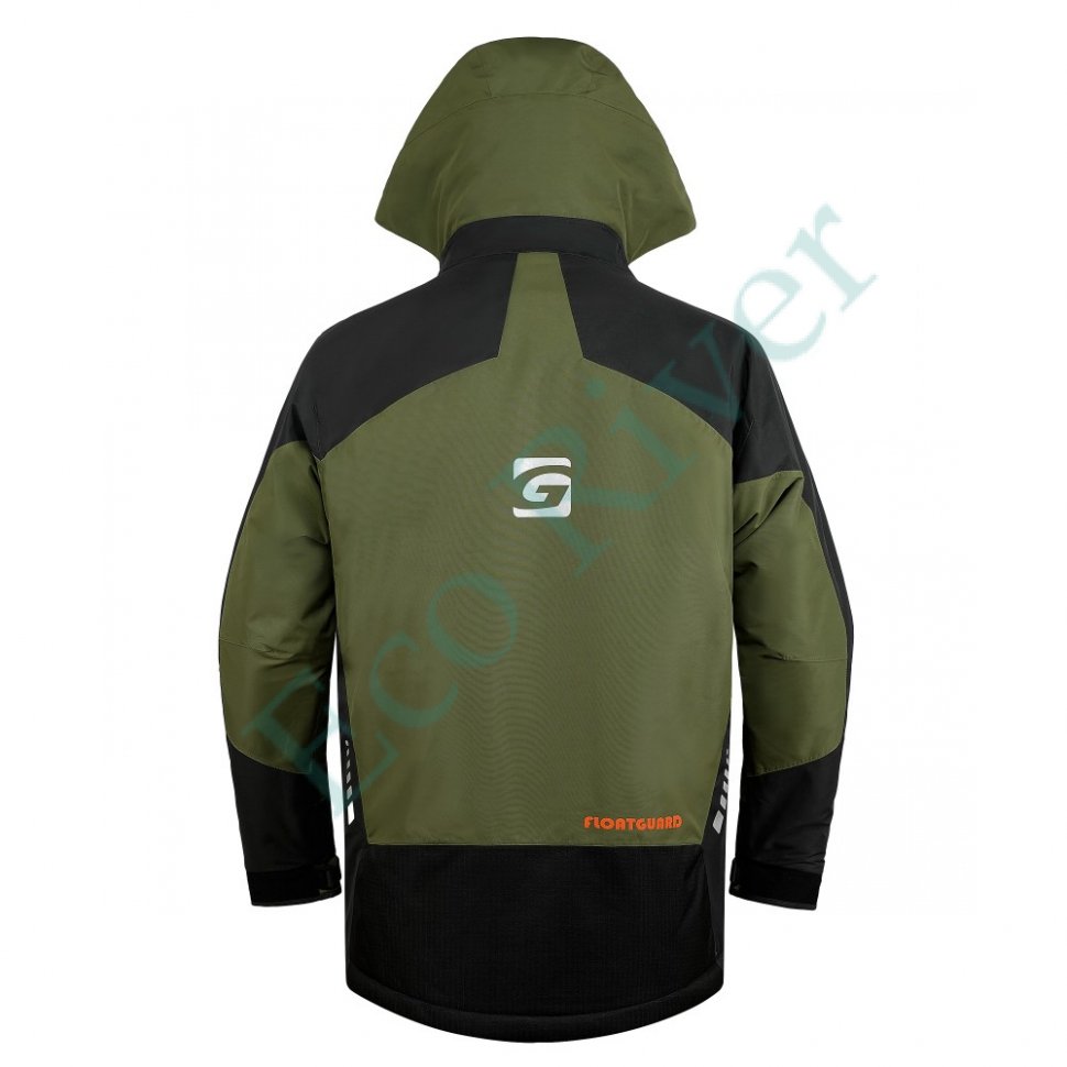 Костюм рыболовный Graff зимний (поплавок, до -15 гр.) размер 4XL/182-188 (Bratex 8000, черно-оливковый)