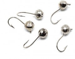 Мормышка вольф. точеная Яман Дробь с ушк., р.5, вес 1,2, цв. никель (уп. 5 шт.)