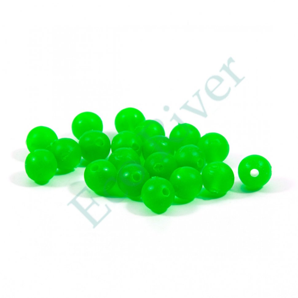 Бусина фидерная Namazu Soft Beads, PVC, d-6 мм, круглая, цв. темно-зеленый (20 шт.)/1000/