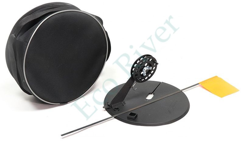 Набор жерлиц осн. Yaman с угл. пласт. стойкой d-210мм, кат.75мм, гр.конус 7г, леска 10м,d-0,4мм, пов