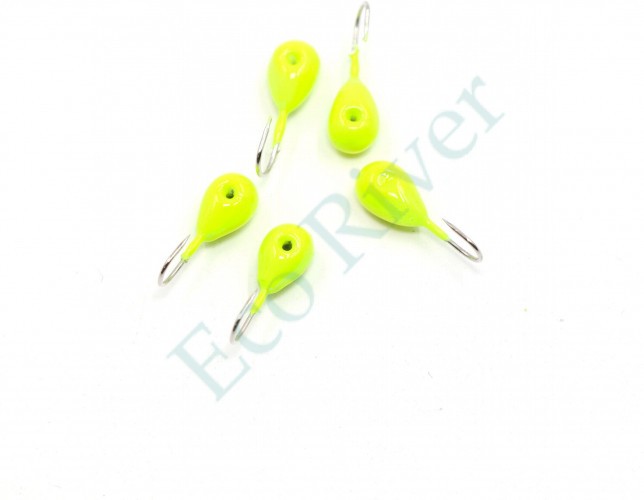 Мормышка вольфрамовая Яман Капля с отв, р.3,5, вес 0,60,цв.лимон(уп.5 шт.)