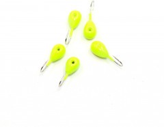 Мормышка вольфрамовая Яман  Капля с отв, р.3,5, вес 0,60,цв.лимон(уп.5 шт.)