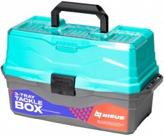 Ящик рыболовный NISUS Tackle Box трехполочный бирюз. (N-TB-3-T)