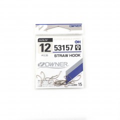 Крючок Owner Straw Hook w/eye brown №12 15шт