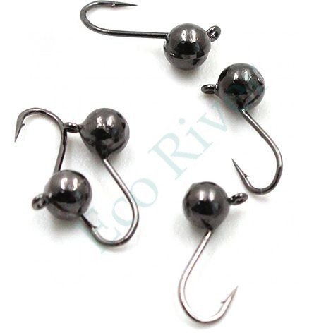 Мормышка вольфрамовая Яман Шар с ушк, р.4,вес 0,80 цв.черн.никель(уп.5 шт.)