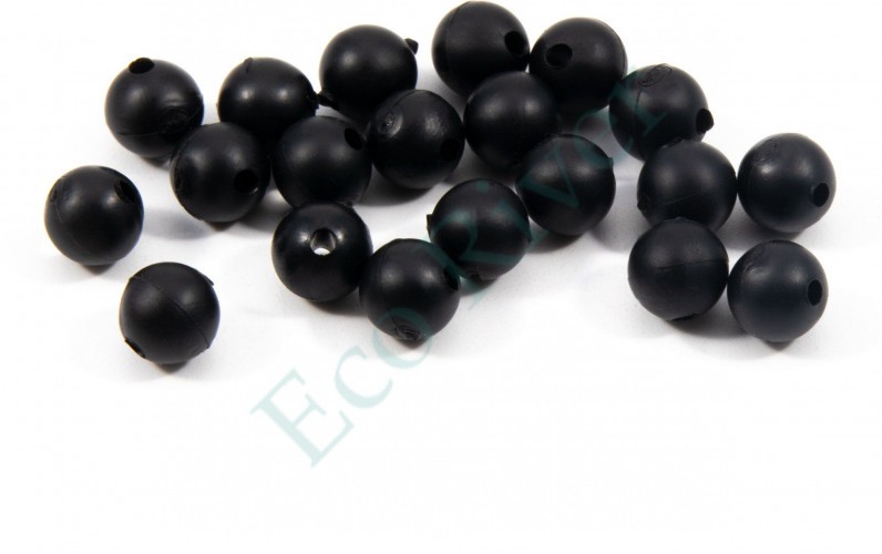 Бусина фидерная Namazu Soft Beads, PVC, d-6 мм, круглая, цв. черный (20 шт.)/1000/