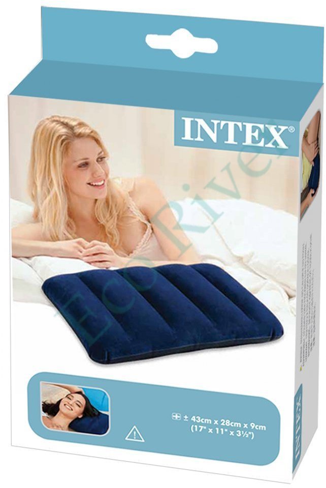 Подушка надувная INTEX флок/винил 43*28*9см 68672