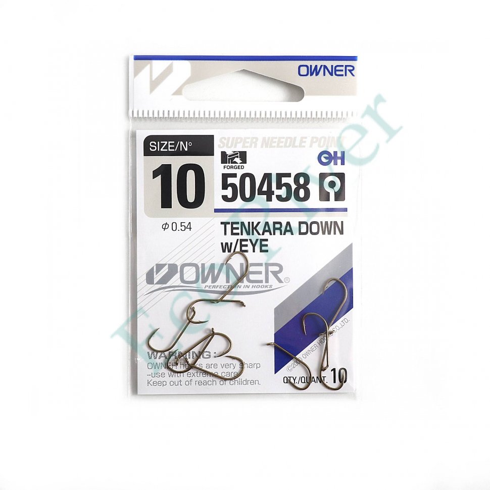 Крючок Owner Tenkara Down w/eye brown №10 10шт