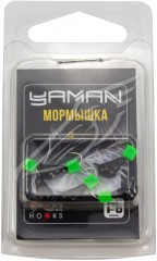 Мормышка безнасад. Яман Муравей с ушком, вес 0,45 г, ядреный кубик зелёный (уп. 5 шт.)