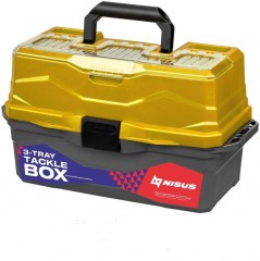 Ящик рыболовный NISUS Tackle Box трехполочный золотой (N-TB-3-GO)