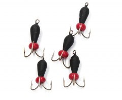 Мормышка вольф. безнасадочная Яман Черт с петлей (короткий), d-3 мм, вес 0,6 г, бисер, цв. флуор.