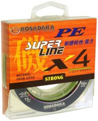 Леска плетёная Kosadaka Super PE X4 light green 0.20 150м
