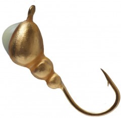 Мормышка вольфрам LumiCom Муравей с ушком Ф5 золото с ф/к AuP