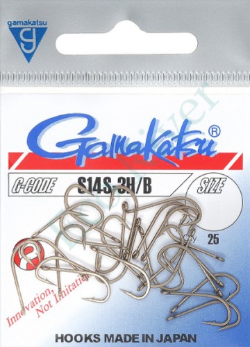 Крючок GAMAKATSU S14S-3H/B №12 146784 (25шт)