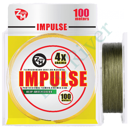 Леска плетёная ZM Impuls 0.16 100м зеленая