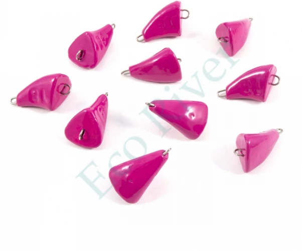 Груз Пуля-эксцентрик окрашенный разборный Яман (10 шт.) - 18 гр., фиолетовый/300/